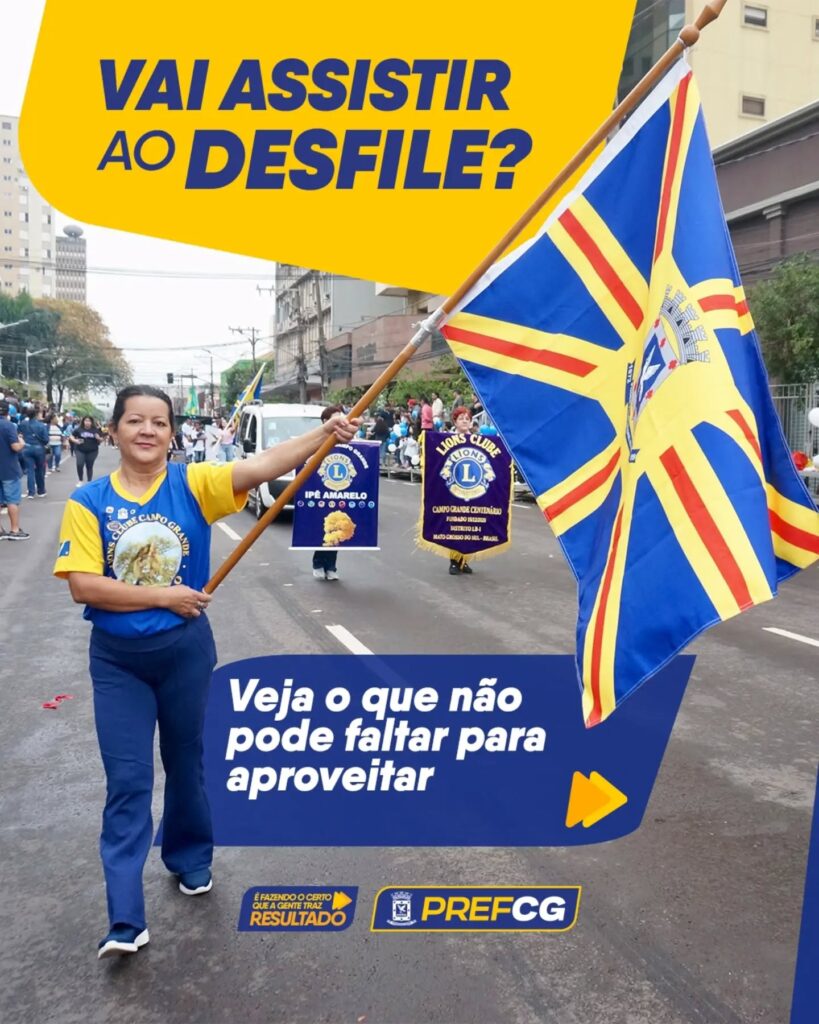 Campo Grande faz 127 anos nesta quarta-feira (26) e você é nosso convidado para prestigiar o tradicional desfile cívico-militar. Arraste par…