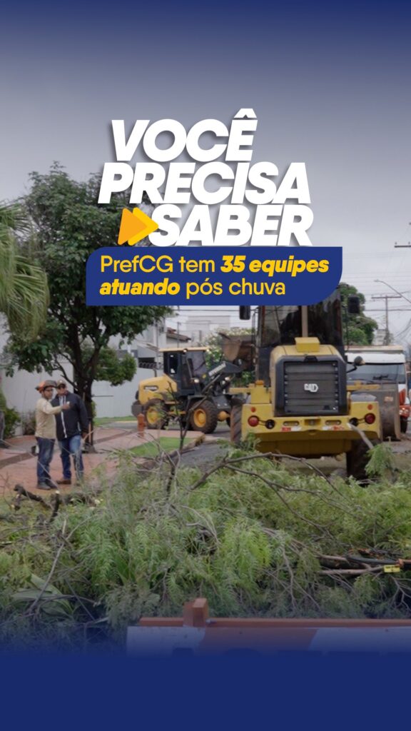 A força-tarefa da PrefCG continua mobilizada para reparar os estragos deixados pelas chuvas. São mais de 35 equipes espalhadas nas sete regi…