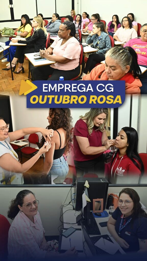 O Emprega CG entrou no clima do Outubro Rosa com uma programação especial para as mulheres, reunindo orientações sobre saúde feminina, roda…