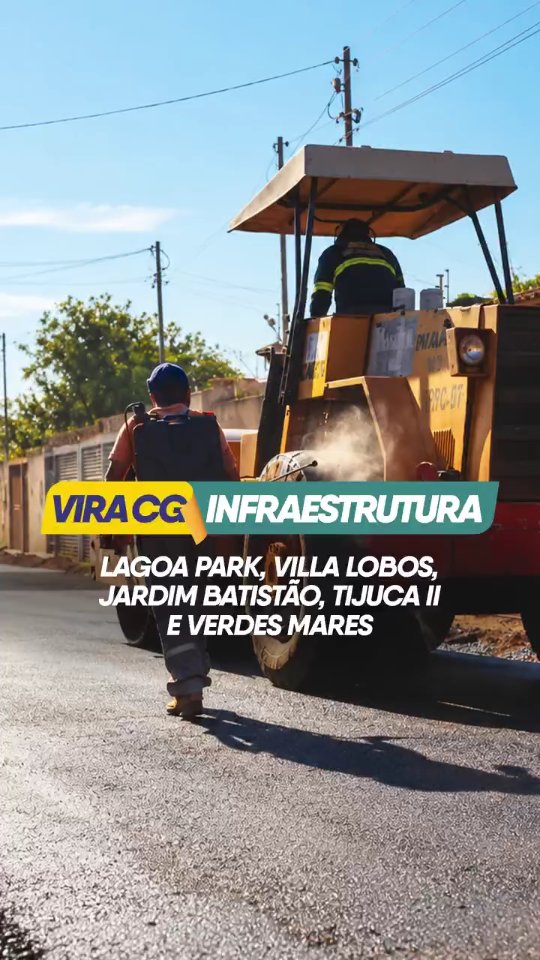 O Vira CG Infraestrutura avança para uma nova etapa. Na Região do Lagoa, os investimentos em asfalto ultrapassam R$ 109 milhões e vão contem…