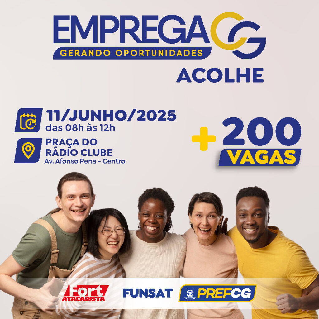 Funsat programa para 11 de junho o “Emprega CG Acolhe” que aconteceria nesta quinta Funsat programa para 11 de junho o “Emprega CG Acolhe” que aconteceria nesta quinta