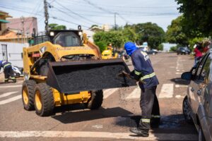 Guanandi recebe mutirão de tapa-buracos neste sábado