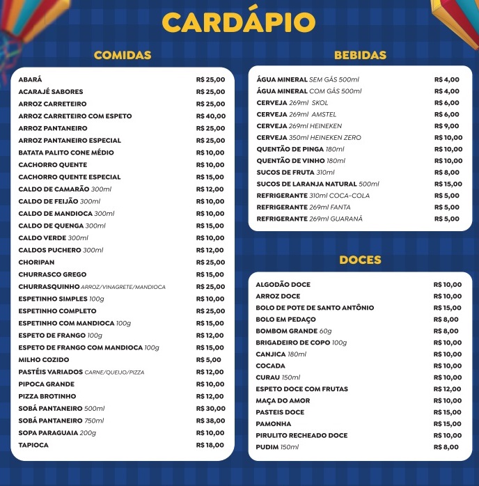 Arraial de Santo Antônio começa nesta quinta-feira com shows e muita comida; veja a tabela de preços! Arraial de Santo Antônio começa nesta quinta-feira com shows e muita comida; veja a tabela de preços!