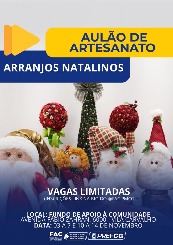 FAC abre inscrições para curso gratuito de artesanato natalino