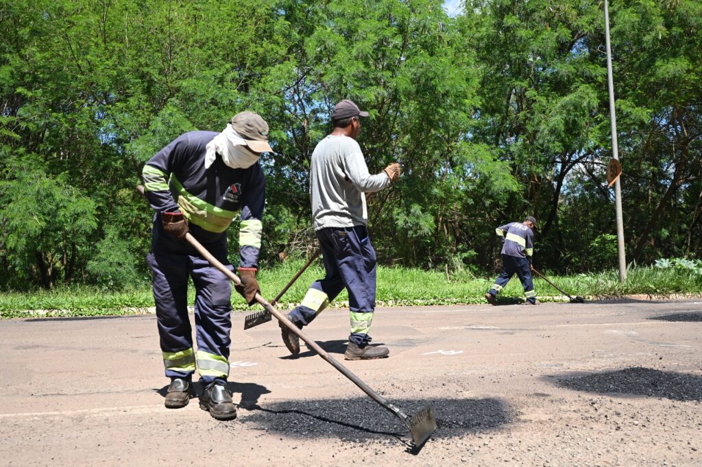 Equipes intensificam tapa-buracos e a remoção de árvores caídas