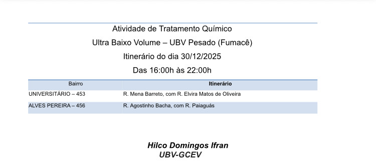 Foto: Reprodução/Prefeitura de Campo Grande - MS